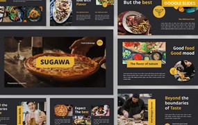 餐厅餐馆美食谷歌幻灯片模板下载 Sugawa Restaurant Google Slides