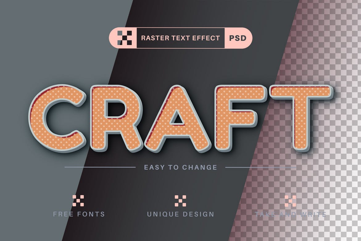 波尔卡圆点文字效果字体样式 Stroke Polka Dot Editable Text Effect, Font Style 插件预设 第2张