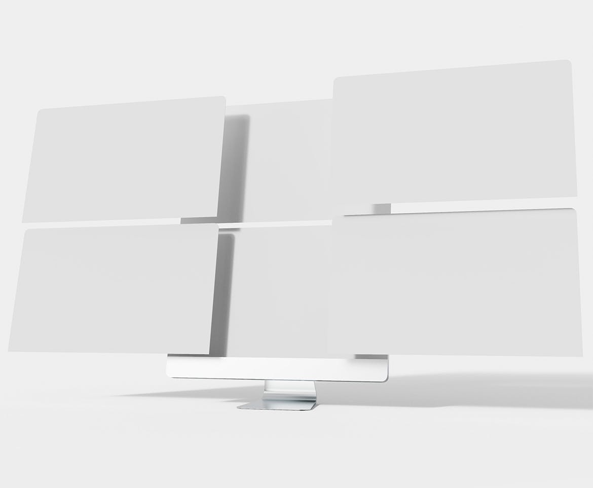 UI屏幕设计电脑样机psd模板v2 Computer with UI Screen Design Mockup 样机素材 第3张