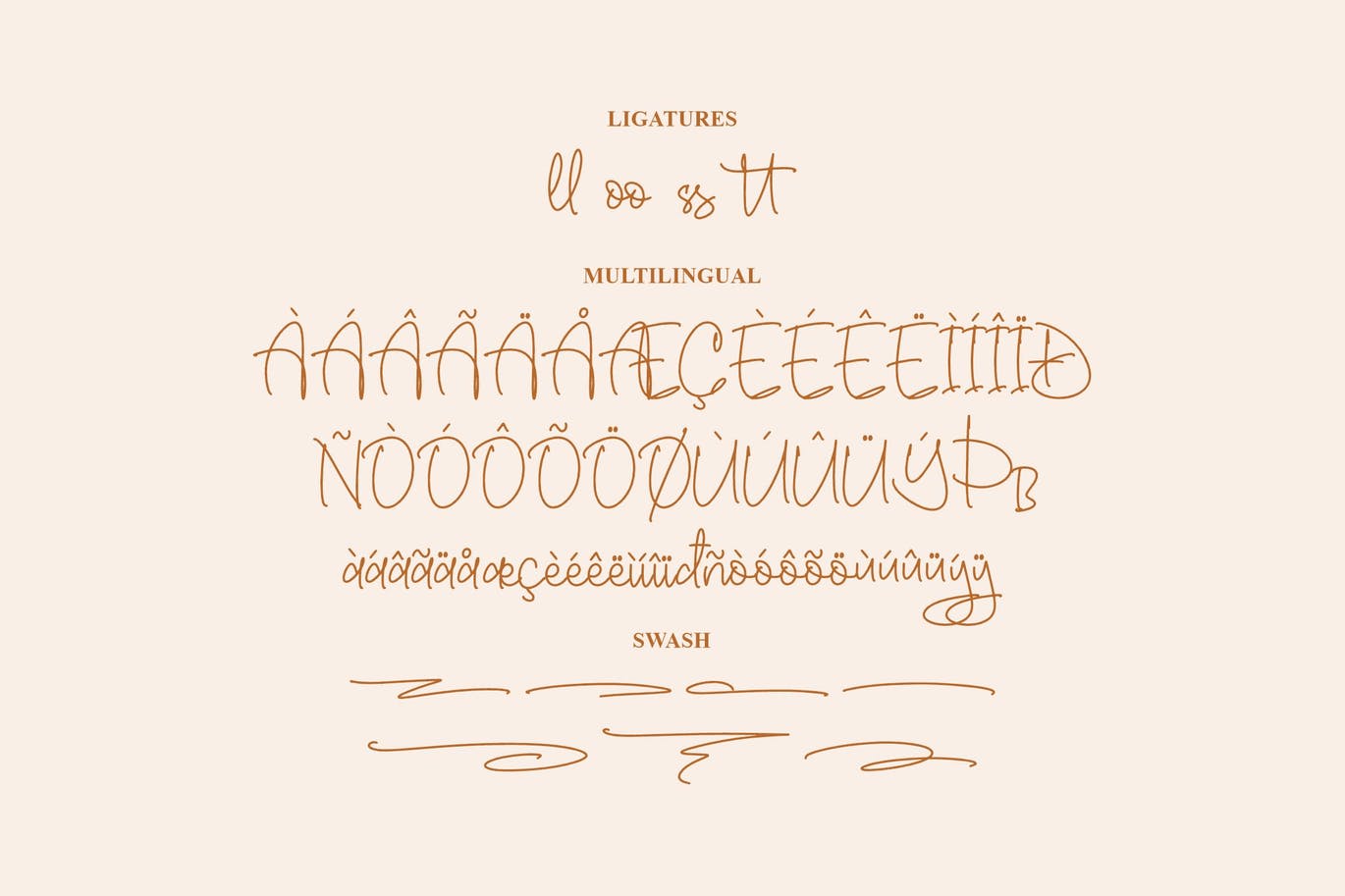 艺术创作单线字体素材 Harisstania Monoline Font APP UI 第4张