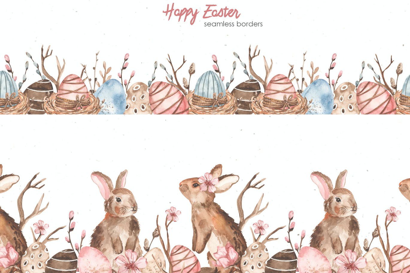 复活节快乐元素水彩画集 Happy Easter watercolor APP UI 第8张