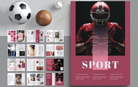 创意和现代的体育杂志模板 Sport Magazine