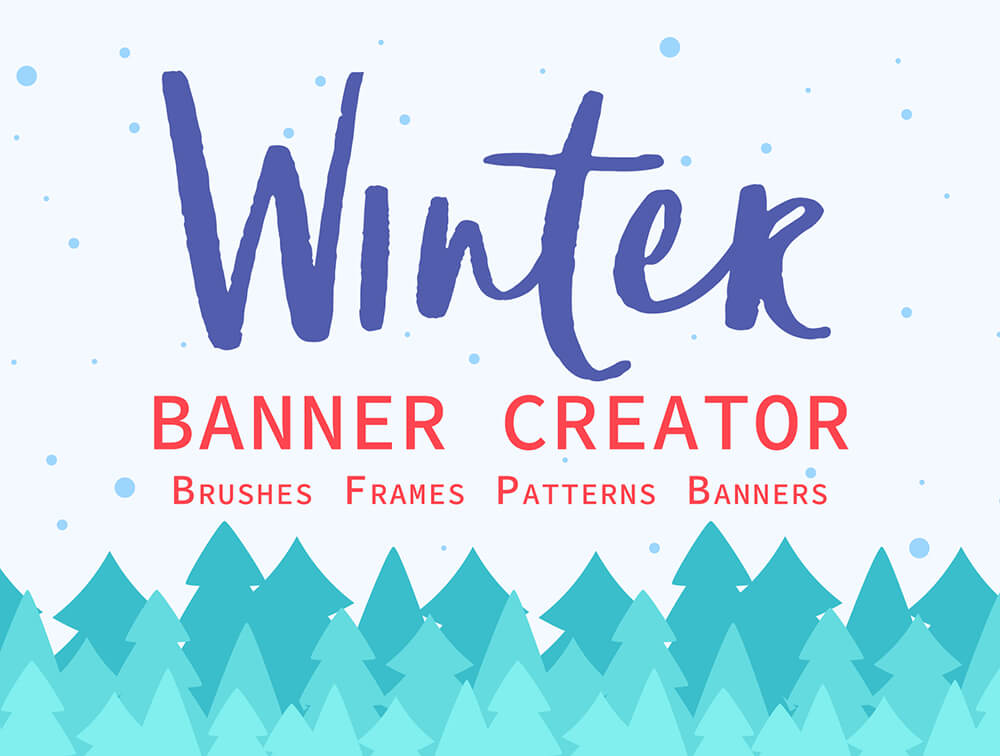 冬季Banner背景图案框架素材 图片素材 第1张