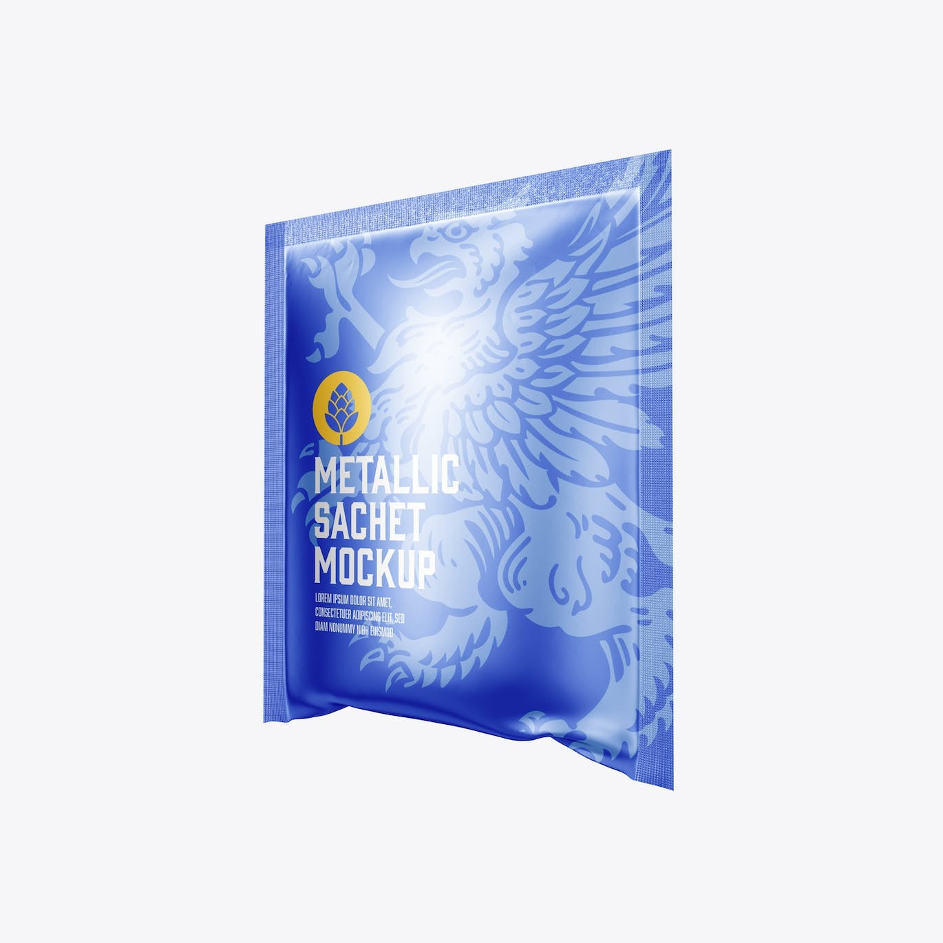 金属材质包装袋设计样机图 Metallic Sachet Mockup 样机素材 第4张