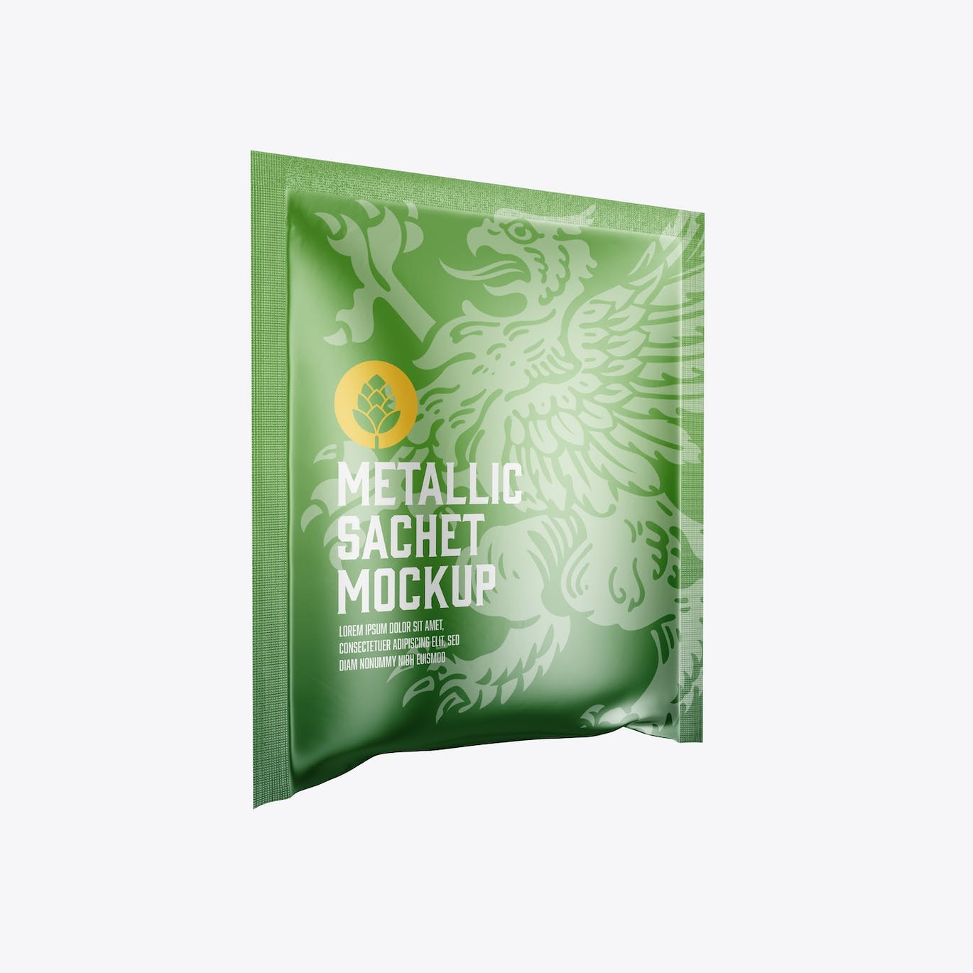 金属材质包装袋设计样机图 Metallic Sachet Mockup 样机素材 第6张