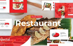 餐馆餐厅推广PPT幻灯片模板 Restaurant – PowerPoint Template