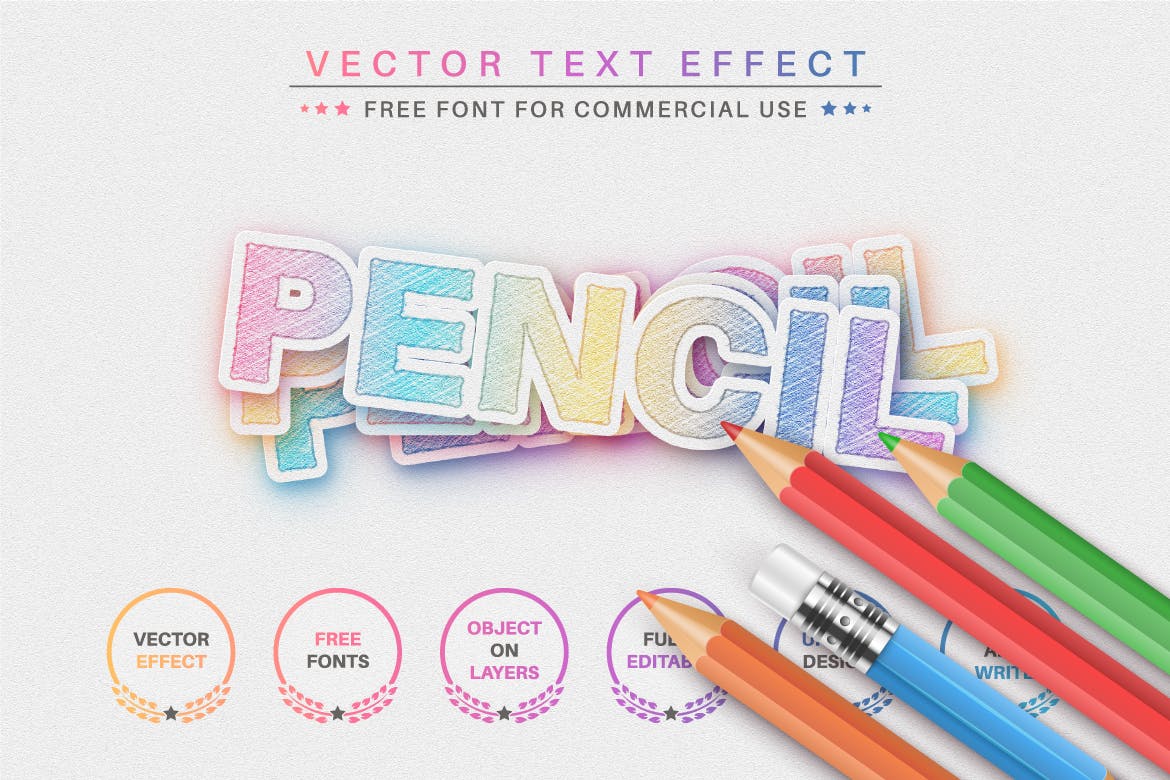 独角兽贴纸矢量文字效果字体样式 Unicorn Sticker – Editable Text Effect, Font Style 插件预设 第6张