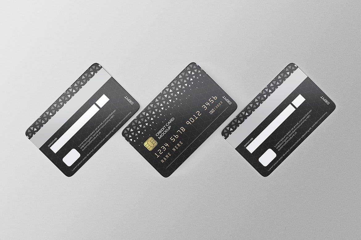 储蓄卡银行卡设计展示样机psd模板 Credit Card Mockups 样机素材 第4张