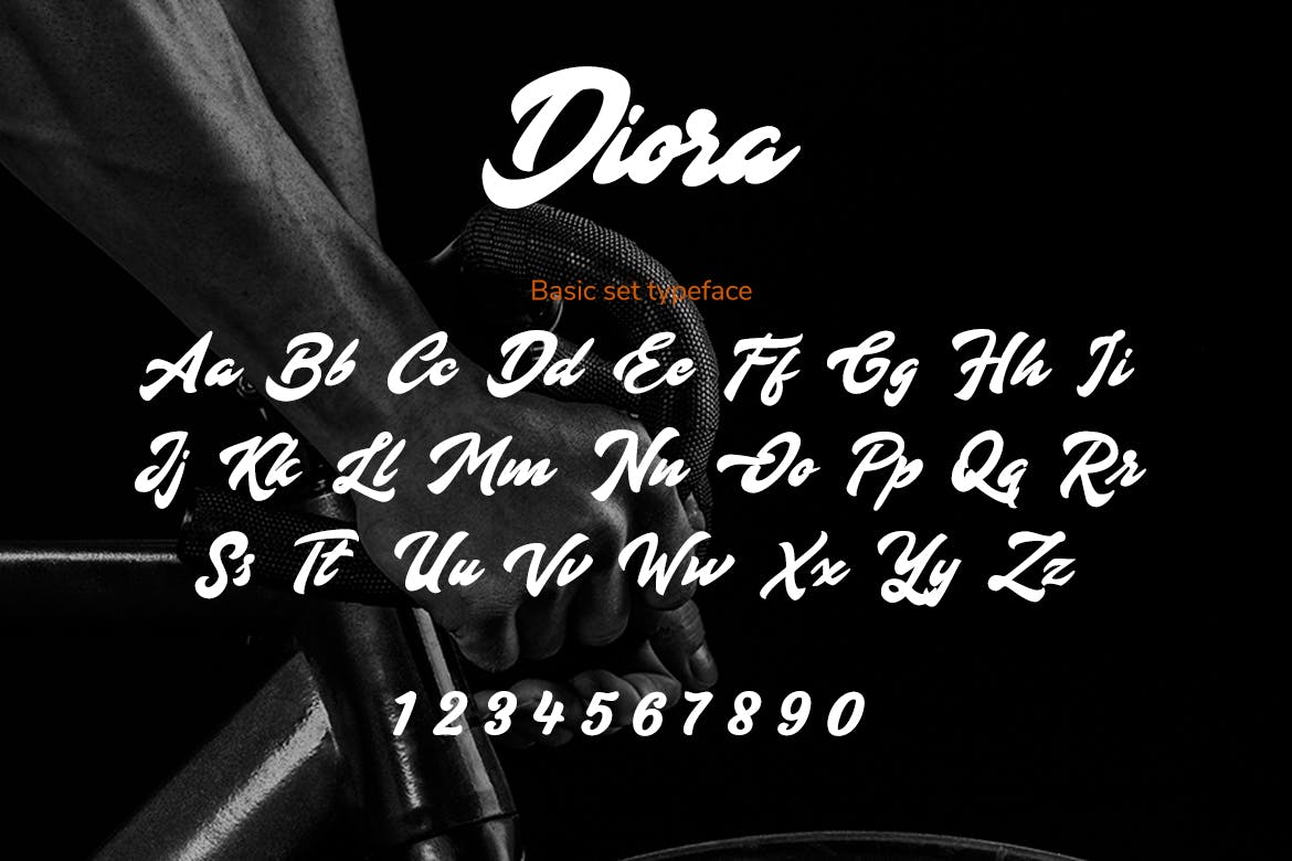 运动风加粗英文手写字体 Diora – Sport Hand Lettering Font 设计素材 第7张