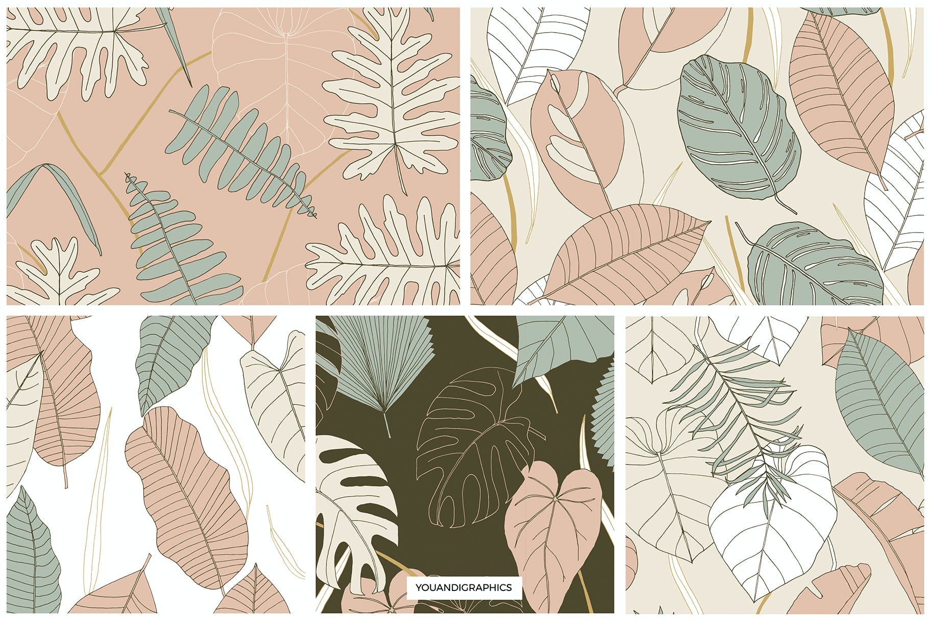 植物叶子热带图案素材 Big Leaves – Tropical Patterns 图片素材 第9张