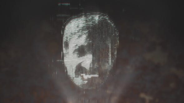 黑暗高科技数字科幻全息面孔生成器 Holographic Face . 第1张