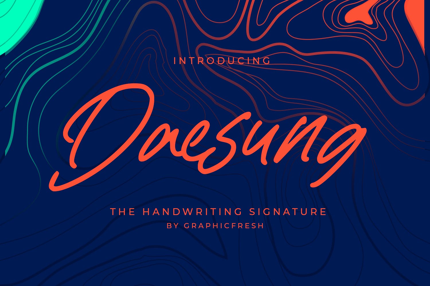 优雅现代风格英文签名字体合集 Daesung – The Handwriting Signature 设计素材 第1张