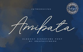 现代风格优雅英文签名字体 Amibata – Elegant Signature Font