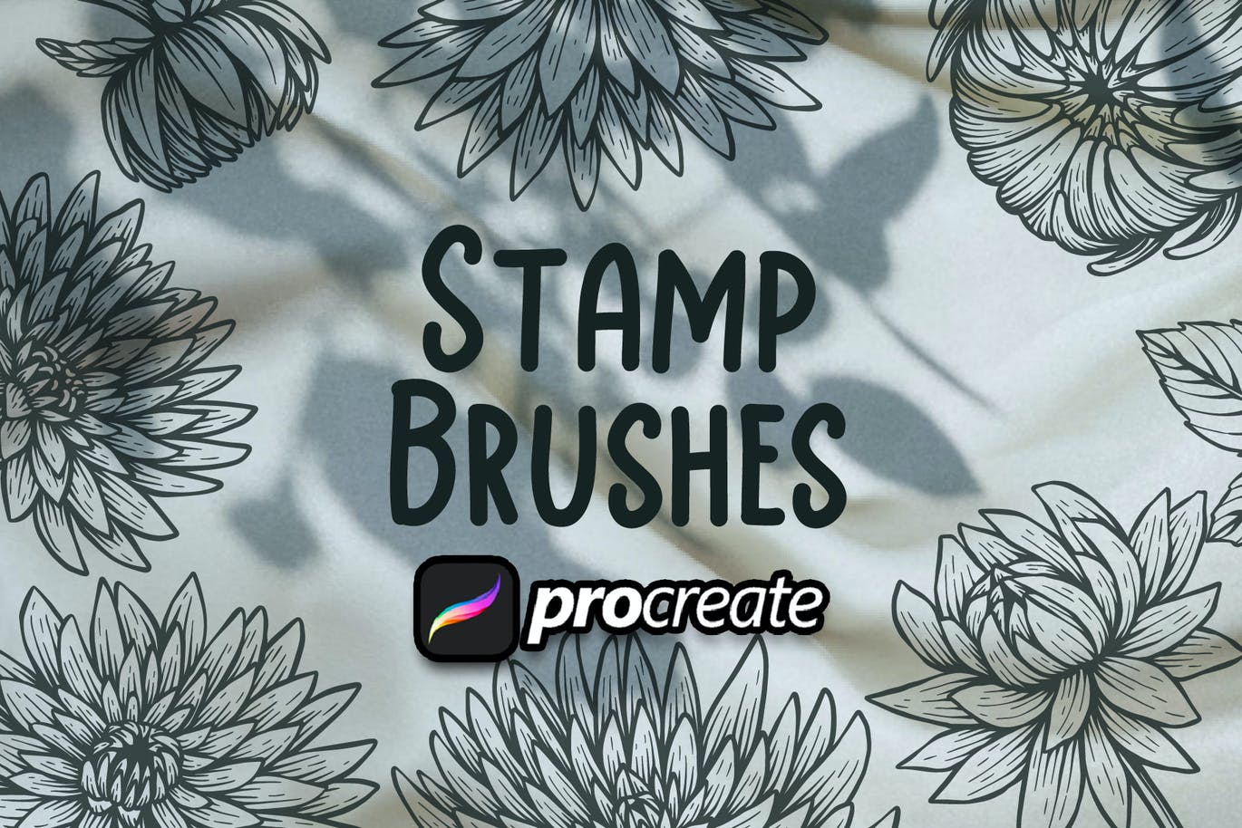 绽放花朵印章Procreate笔刷素材 Chrysalis Flower Brush Stamp Procreate 笔刷资源 第2张