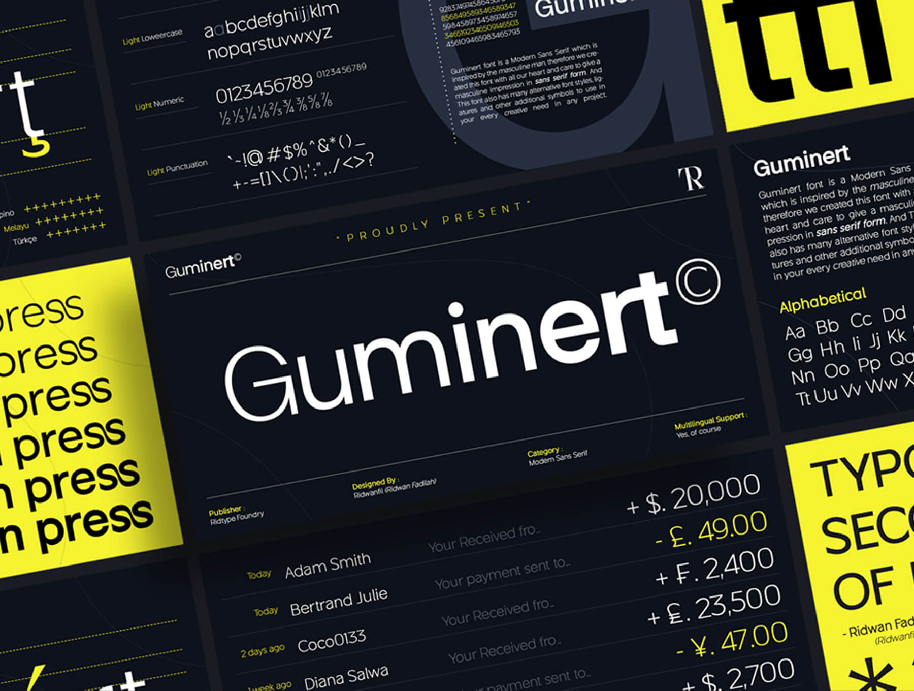 Guminert现代无衬线字体 设计素材 第1张
