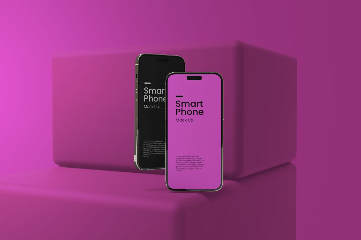 时尚智能iPhone 14 pro手机UI样机模板 Smart Phone design Mockup 样机素材 第2张