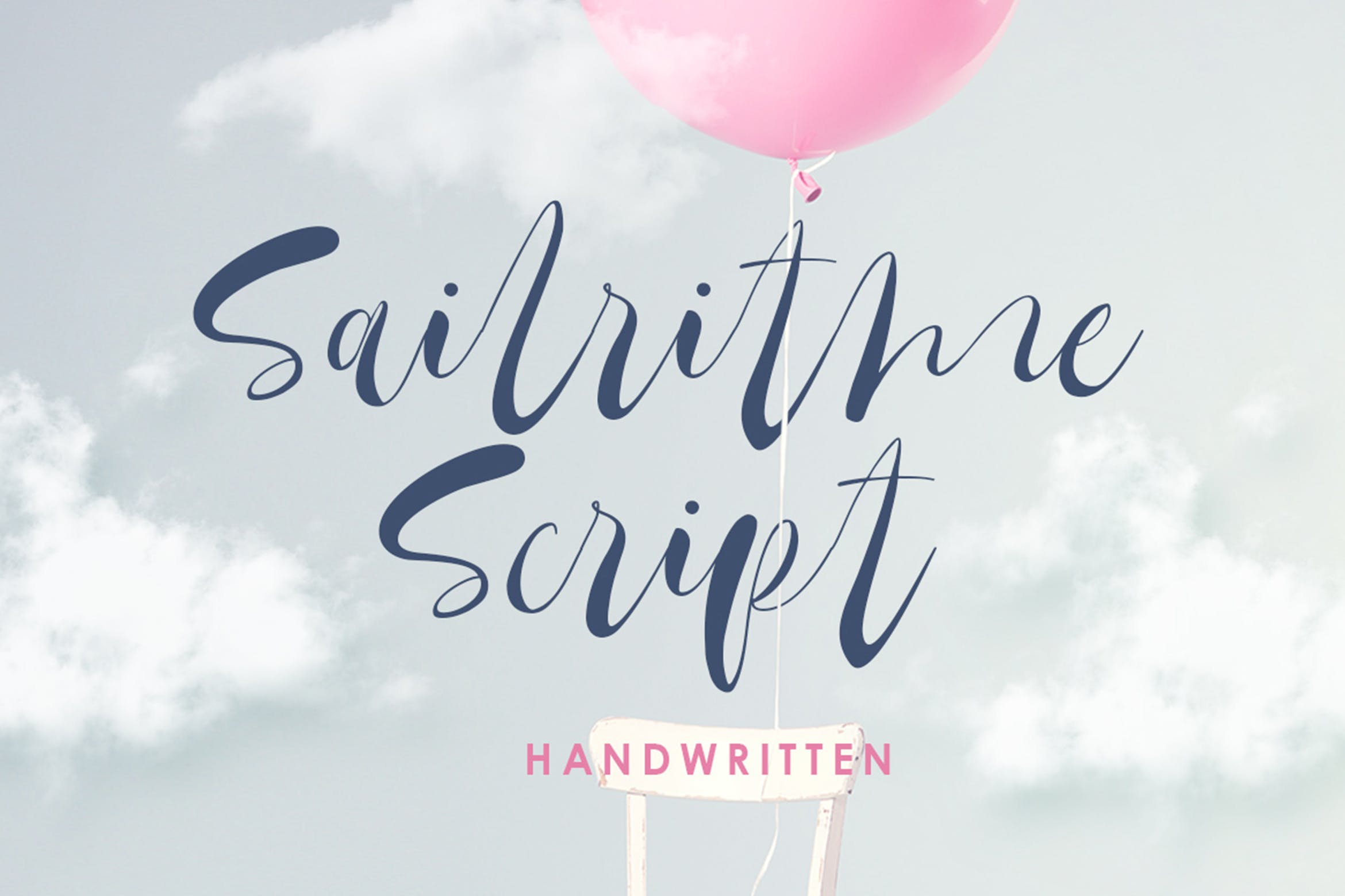 浪漫连笔细线条英文手写字体 Sailritme – Handwritten Script 设计素材 第1张