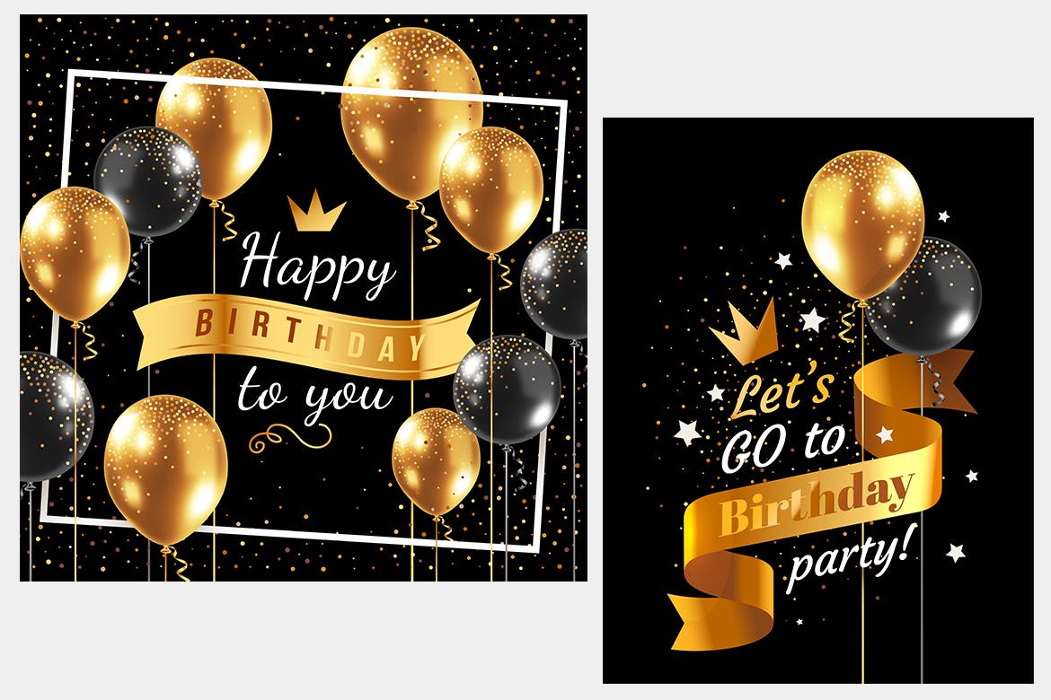 生日快乐派对气球背景 Happy birthday backgrounds 图片素材 第6张