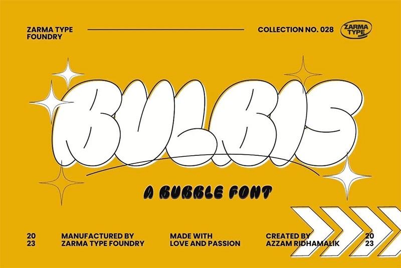Bulbis复古气泡英文字体 设计素材 第1张