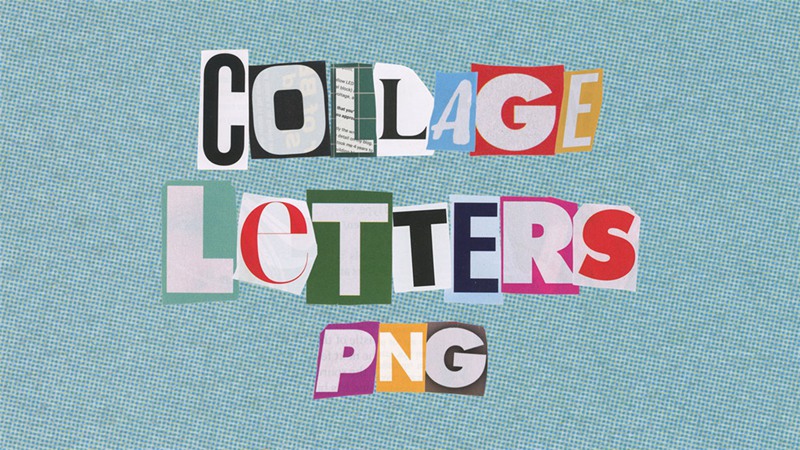500多种拼贴艺术美学杂志报纸手工剪裁字母数字符号背景免扣PNG+视频素材包 Sickboat Magazine Cut Out Letters PNG + Animations 影视音频 第9张