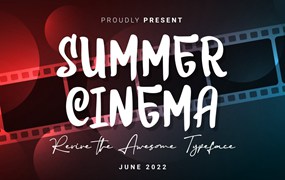 夏季影院展示字体 DS Summer Cinema – Display