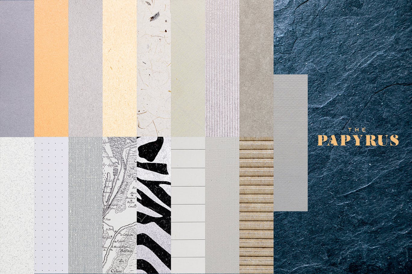 65个莎草纸纸张纹理合集 The Papyrus – 65 Paper Textures 图片素材 第7张