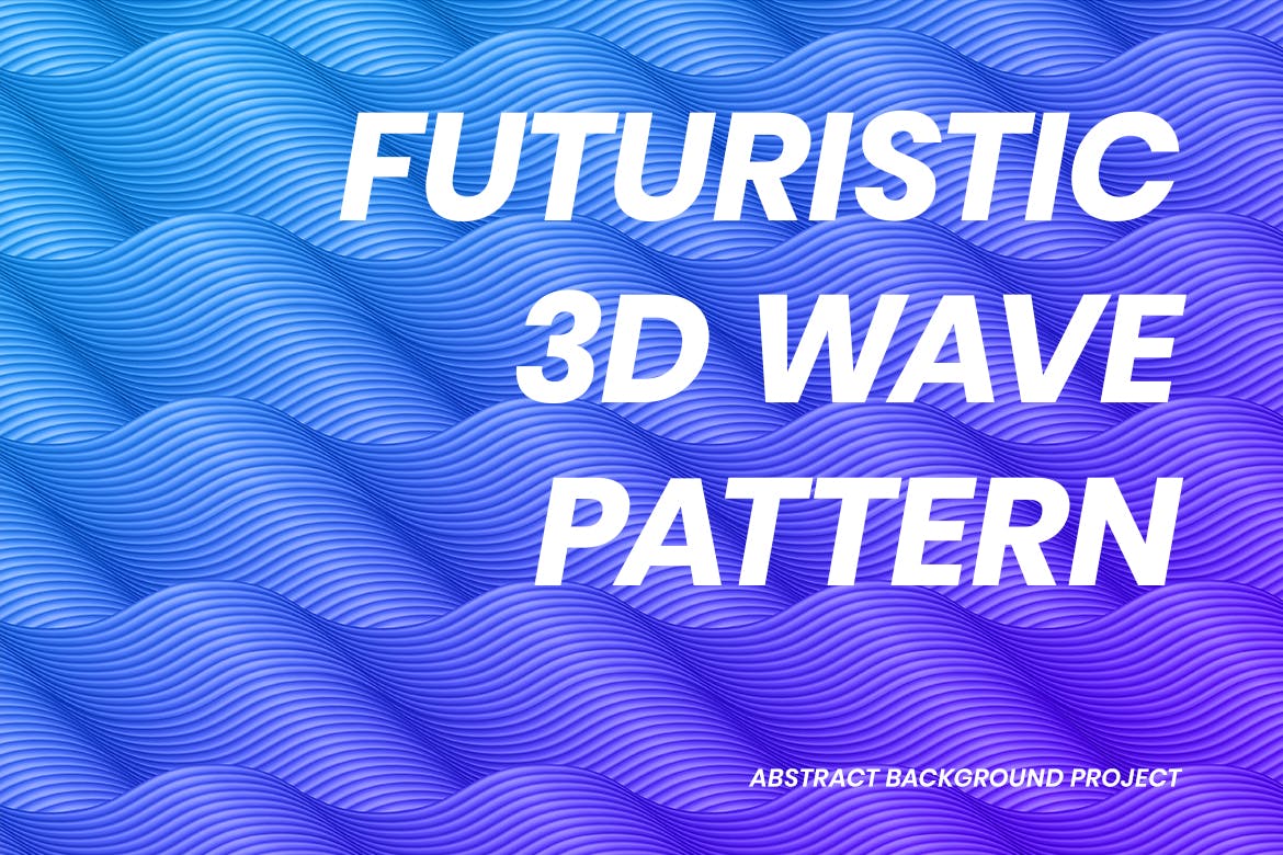 未来派3D渐变波浪图案背景 Futureristic 3D Wave Pattern 图片素材 第2张