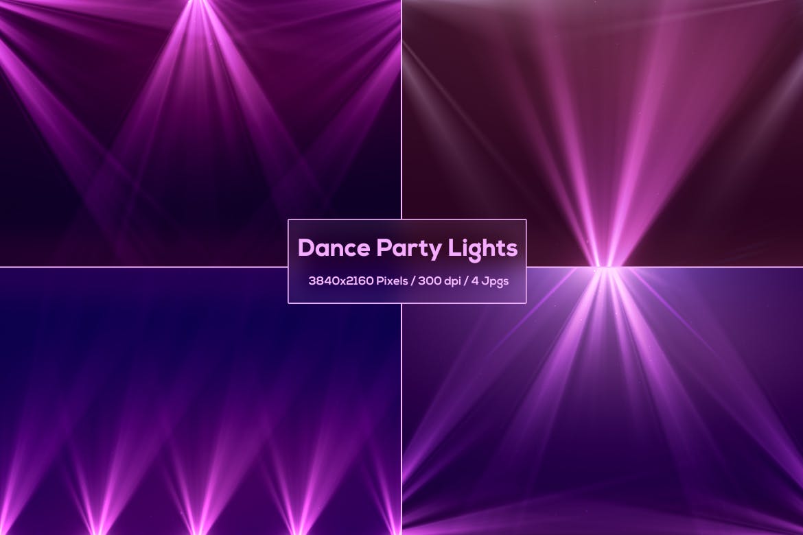 舞会派对紫色射灯背景 Dance Party Lights 图片素材 第1张