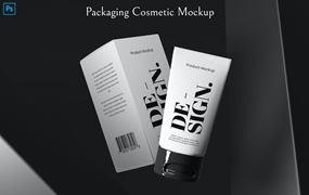 化妆品包装设计展示样机图psd模板 Packaging Cosmetic Mockup