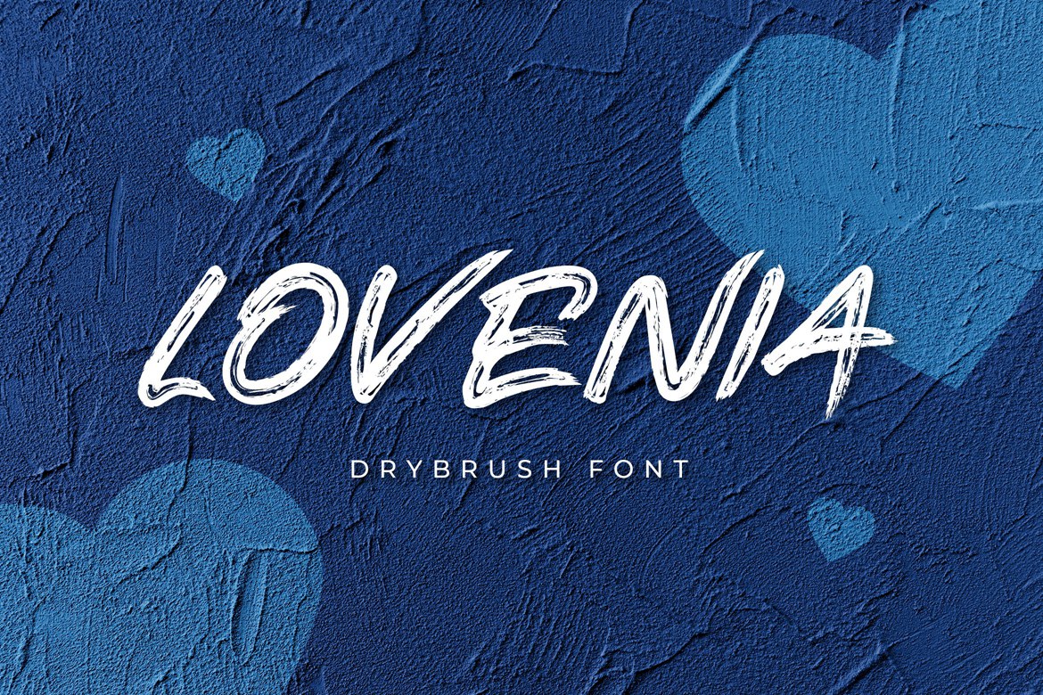 时尚品牌相关英文字母笔刷字体 Lovenia Brush Font 设计素材 第1张