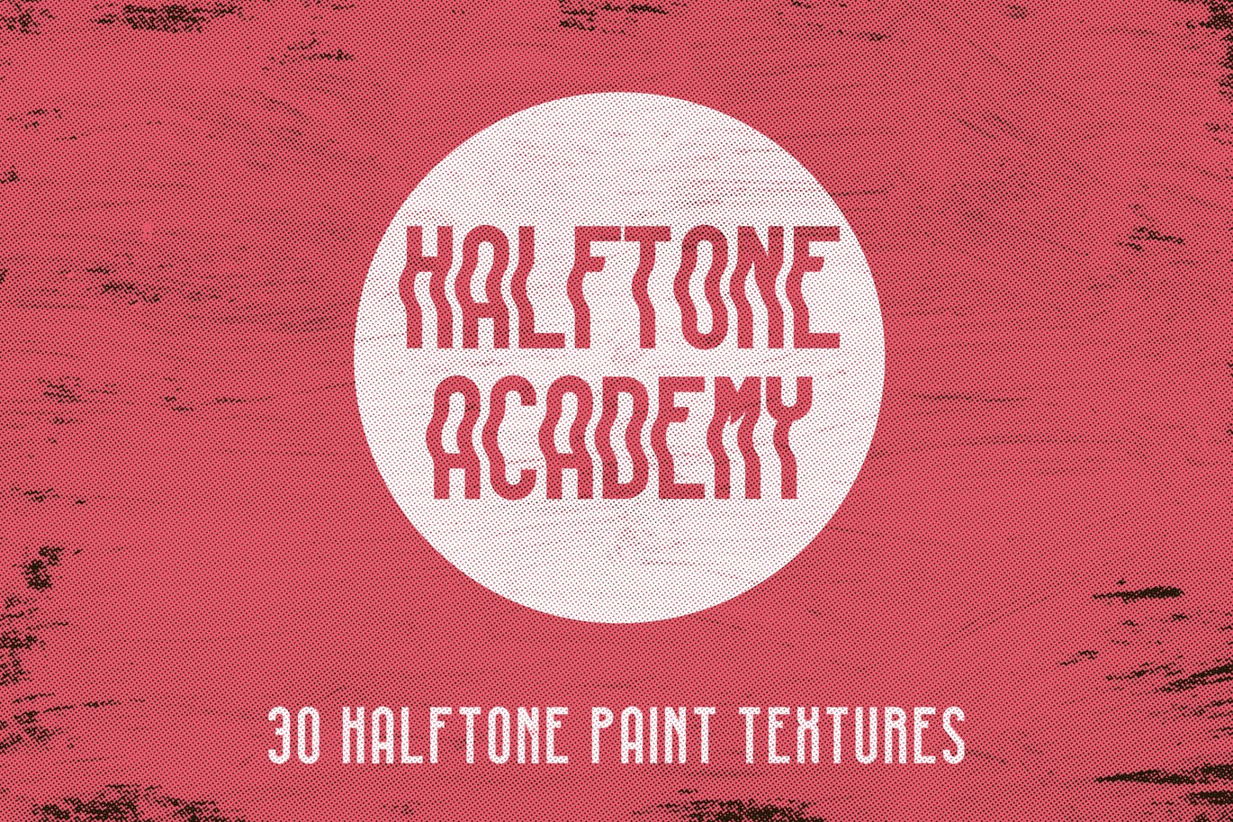 30种半色调油漆纹理 Halftone Academy – 30 Halftone Paint Texture 图片素材 第1张