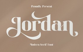 品牌装饰衬线字体素材 Jordan Serif Font