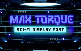 星际未来科技字体素材 Max Torque – Futuristic Techno Font