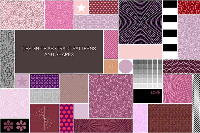 抽象图案无缝设计矢量素材 Abstract Patterns Seamless Design vector artwork 图片素材 第1张