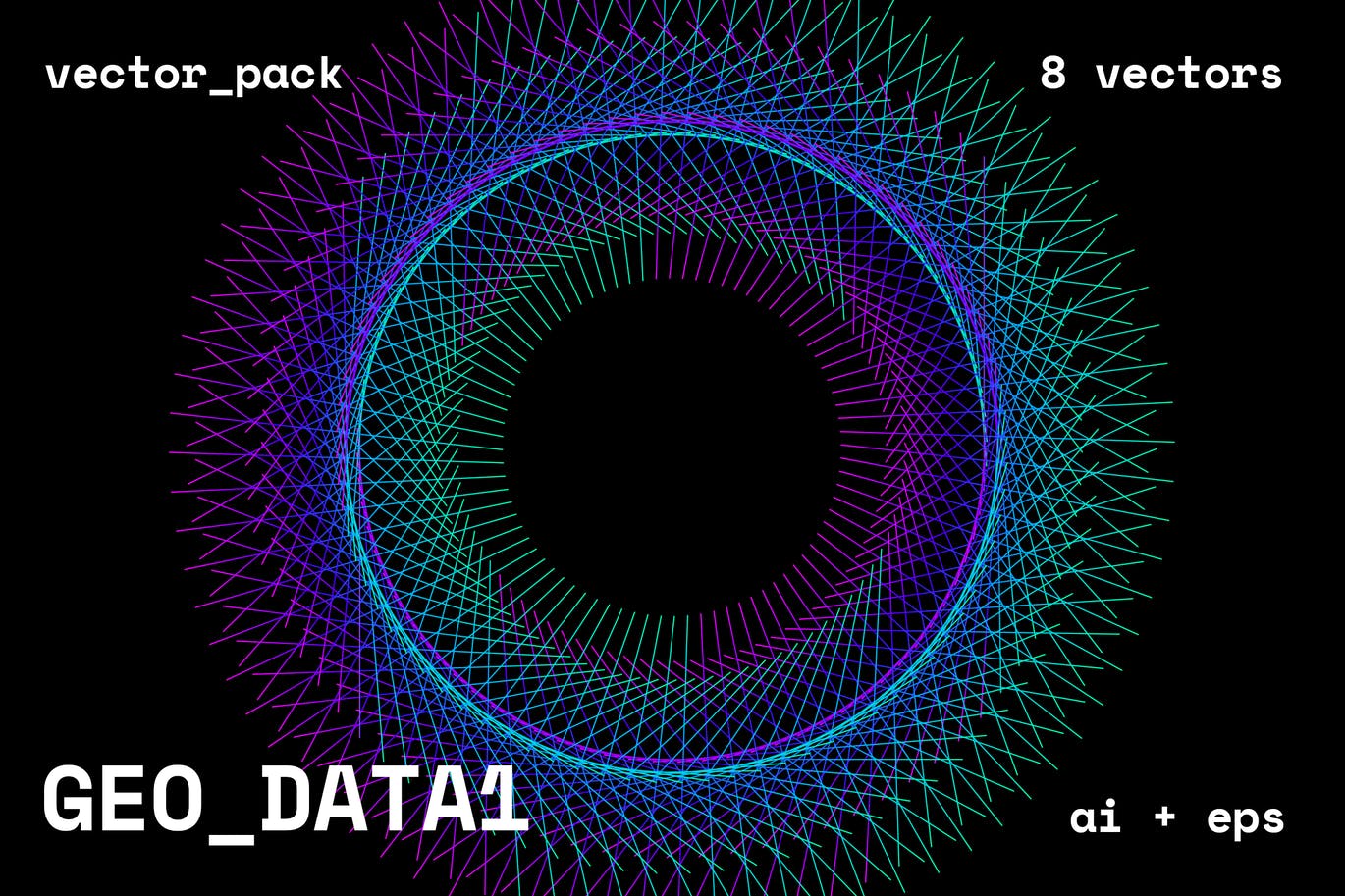 科技视觉效果矢量背景素材 GEO/DATA1 Vector Pack 图片素材 第1张