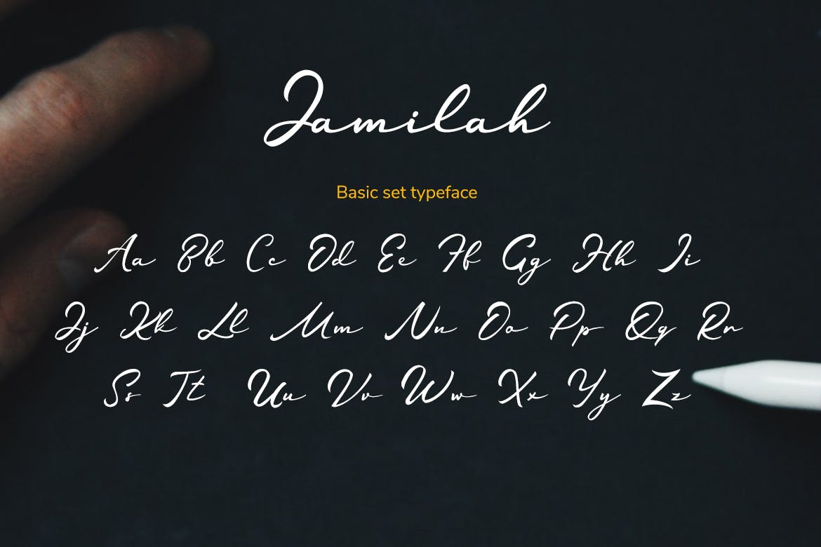 现代风格英文手写书法字体 Jamilah – Love Story Handwritten Font 设计素材 第6张
