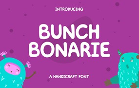 独特曲线英文无衬线字体 Bunch Bonarie Sans Serif Font