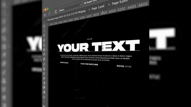 Creatorfx 8个现代极简电影文字标题排版布局PSD模板包 TYPE LAYOUT - OLIVER JAI 样机素材 第6张