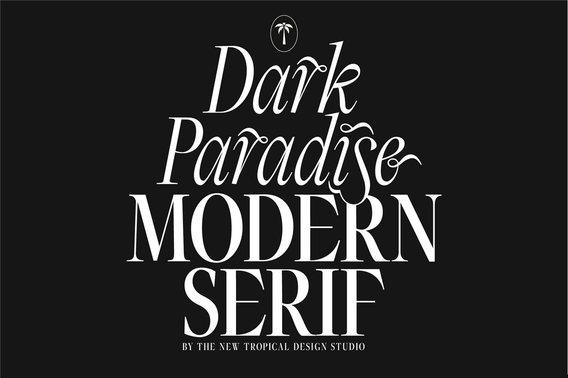 英文字体：黑暗天堂现代优雅杂志封面海报标题徽标设计衬线英文字体 设计素材 第3张