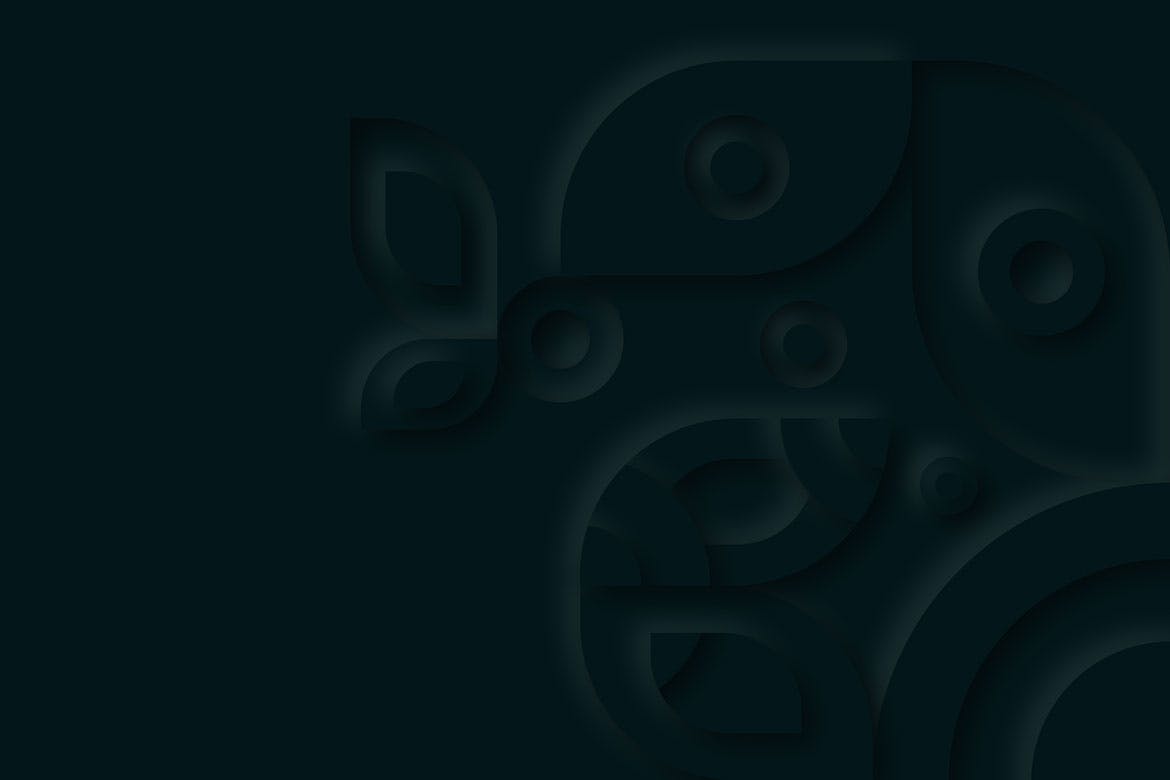 Neumorphism新拟物风格极简几何装饰背景合集 Neumorphism – Geometric Ornament Background Set 图片素材 第8张