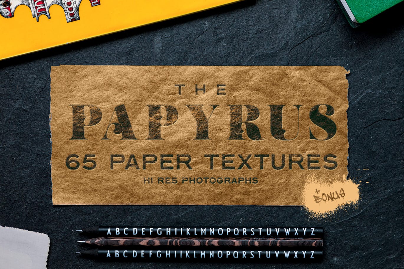 65个莎草纸纸张纹理合集 The Papyrus – 65 Paper Textures 图片素材 第1张