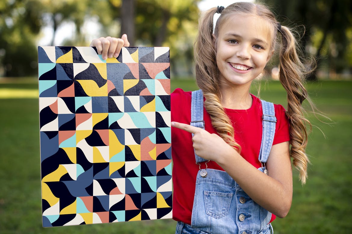 40个几何彩色艺术图案包v1 40 Geometric Colorful Art Patterns Pack 001 图片素材 第5张