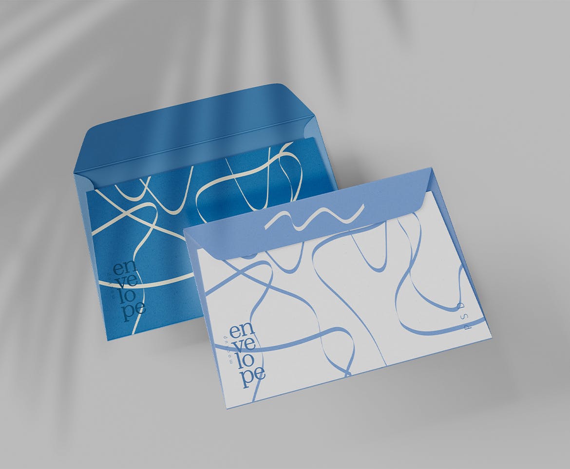 邮件信封设计展示样机图psd模板v2 Envelopes Mockup 样机素材 第3张