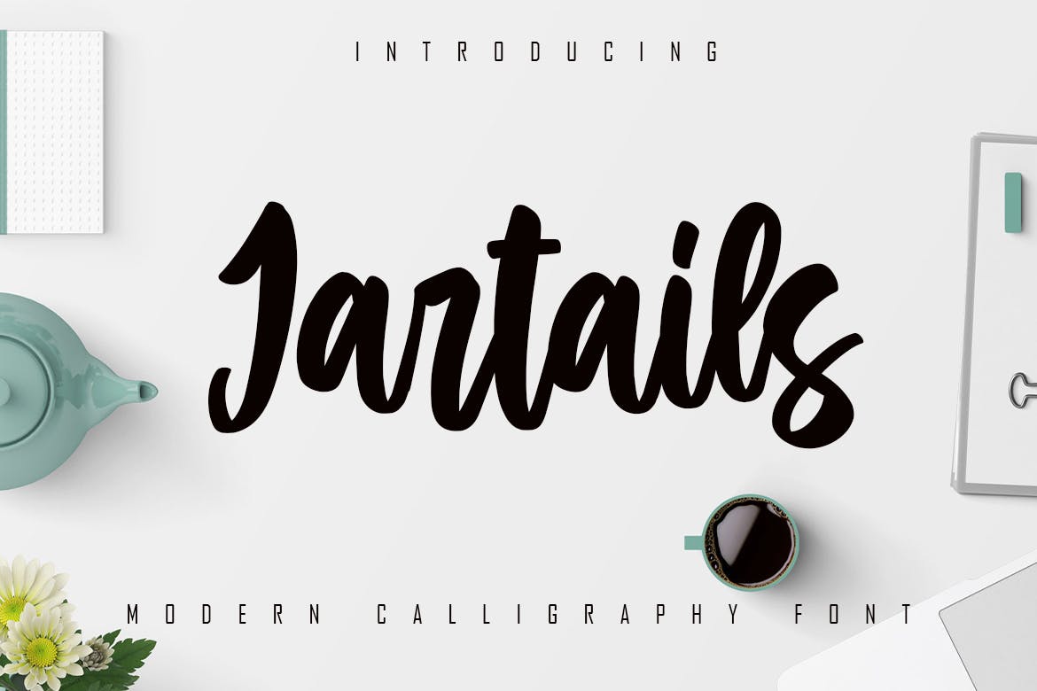 整齐现代英文手写字体合集 Jartails – Modern Calligraphy Font 设计素材 第1张