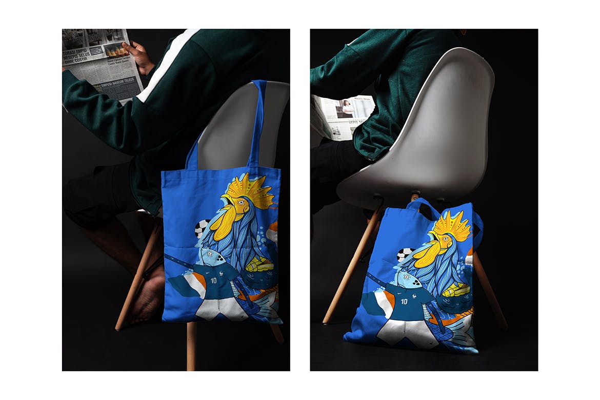 垂直逼真的购物手提袋设计样机 Vertical Realistic Tote Bag Mockup 样机素材 第7张