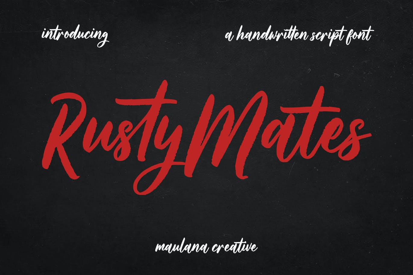 电影标题笔刷脚本字体 Rusty Mates Brush Script Font 设计素材 第1张