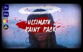 Creative Flow 创意嘻哈风格油漆纸张划痕纹理框架转场过渡视频素材