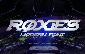 游戏主题现代衬线字体素材 ROXIES – Modern Font