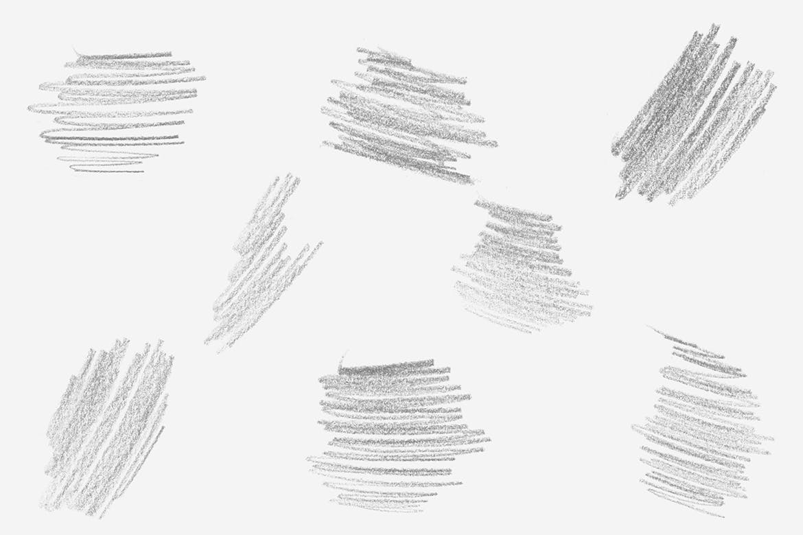 20个铅笔阴影绘画笔刷 20 Pencil Hatching Brushes V3 笔刷资源 第3张