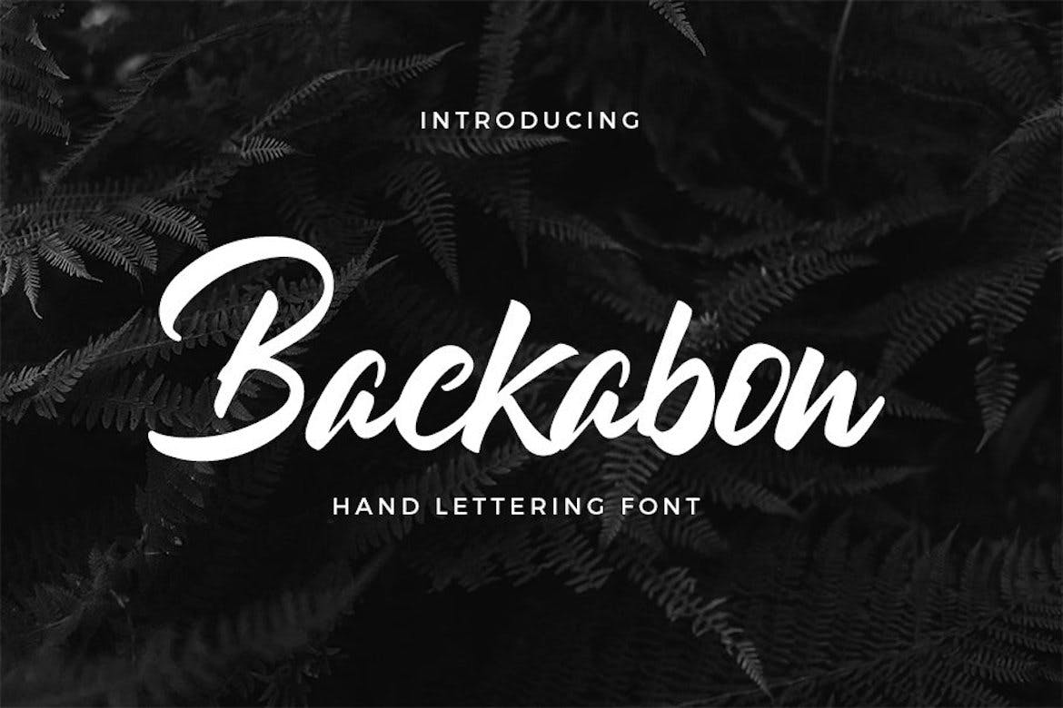 个性加粗连写设计书法手写字体 Backabon – Hand lettering Font 设计素材 第1张